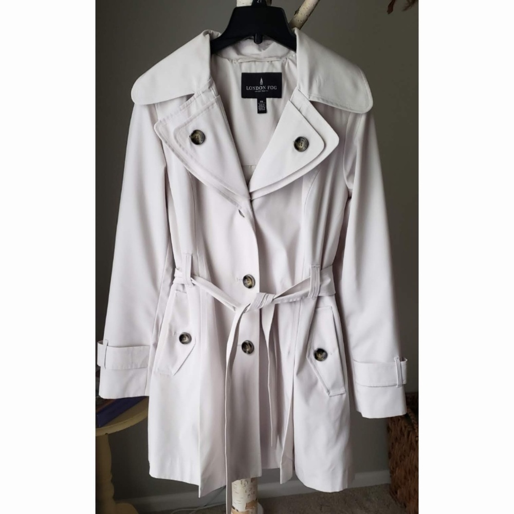London Fog Hooded Trench Pea Coat